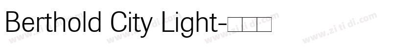 Berthold City Light字体转换